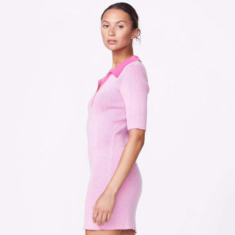 NWT Monrow Polo Sweater Dress - Bubblegum - Large (12)